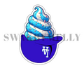 Ice Cream Helmet Sticker