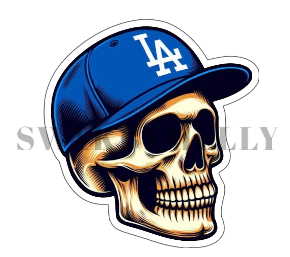 Dodgers skull sticker