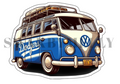 VW Bus Sticker Dodgers