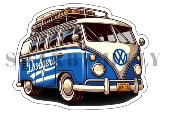 VW Bus Sticker Dodgers